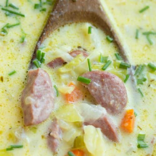Creamy Kielbasa Cabbage Soup
