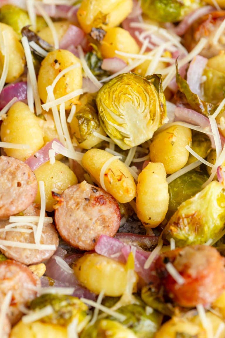 Sheet Pan Lemon Parmesan Sausage and Gnocchi