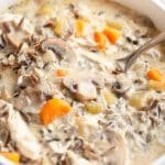 Crockpot Chicken and Mushroom Wild Rice Soup