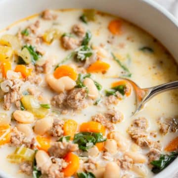 Slow Cooker White Bean Sausage Soup