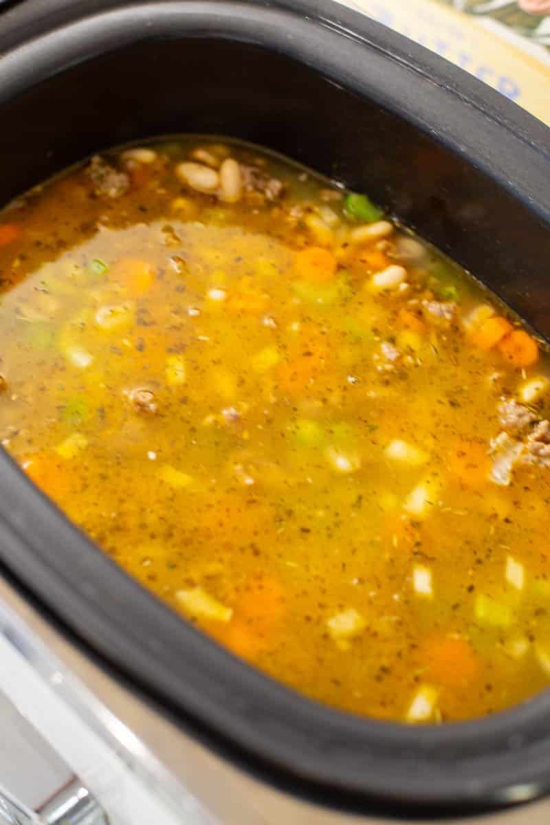 Slow Cooker Sausage and White Bean Soup