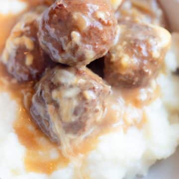 Slow Cooker French Onion Meatballs