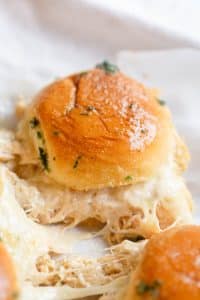 Slow Cooker Garlic Parmesan Chicken Sliders